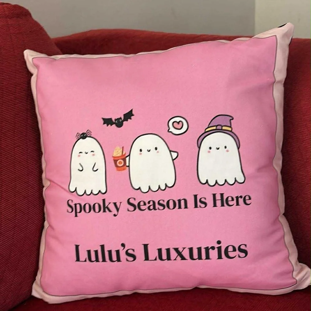 New Pink Halloween Pillow